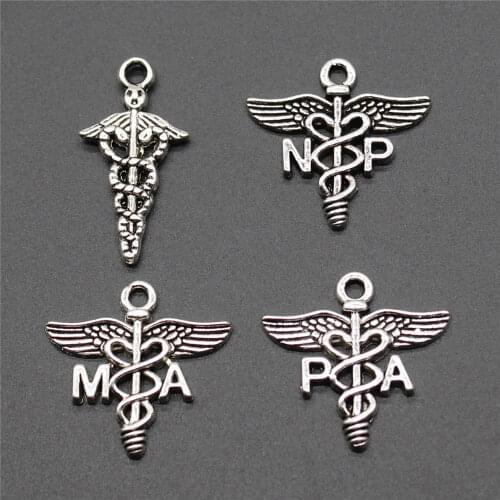 New 5pcs Twin Snakes Pendant For Jewelry Making Diy Necklace Accessories