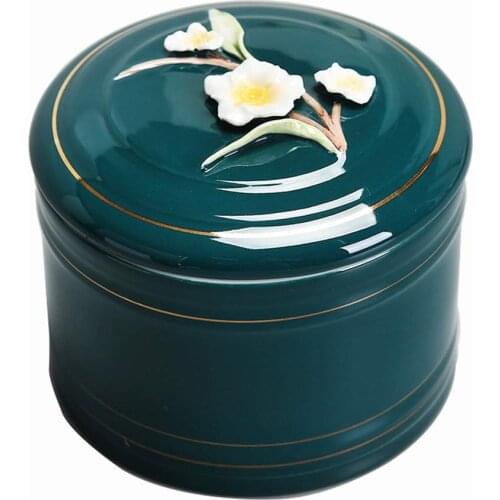 Dear Pet Memorials Handmade Ceramic Pet Cremation Urn(Green)