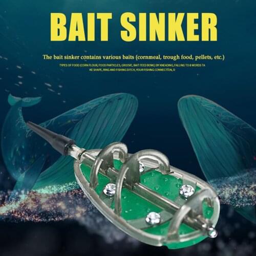 Flat Swim Feeders Inline Method Feeders Carp Fishing Pond Tackle Float Fishing Feed Tool Fishing Holder River Bait Feeder