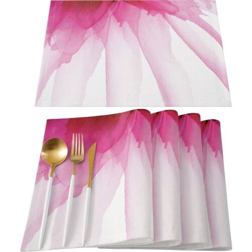 Pink Flower Close-Up Bloom Table Mats for Dining Table Kitchen Table Coaster Accessories Modern Home Decor car coaster