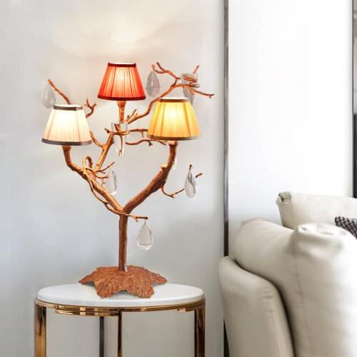 Nordic Light luxury simple postmodern desk lamp bedroom bedside lamp American living room household net red wedding decoration