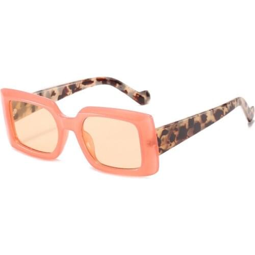 Square Frame Sunglasses Men Women Blue Tan Gray Lens UV400 Protection Eyewear Fashion Design Gafas De Sol