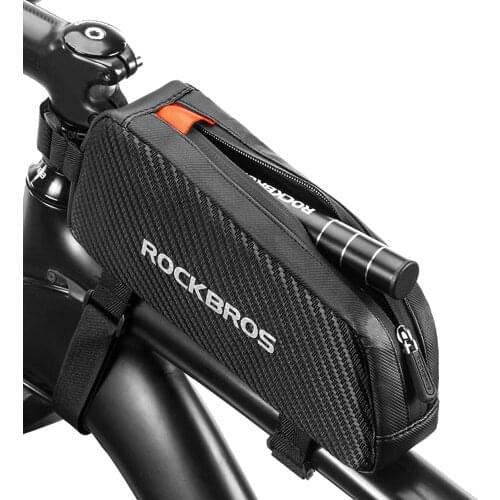 ROCKBROS Waterproof Bike Bag Front Frame Top Tube Bicycle Pouch Large Capacity Cycling Front Storage Bag for MTB Mountain Bike