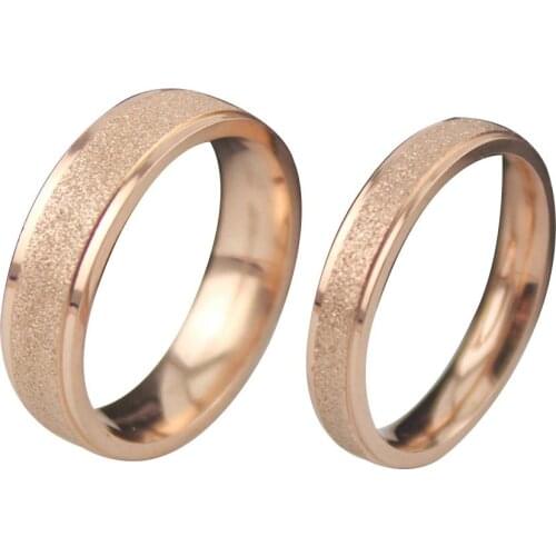 Titanium Steel Fashion Simple Unisex Matte Band Ring Wedding Engagement Jewelry Valentine Day Gift Anniversary Jewelry Gift