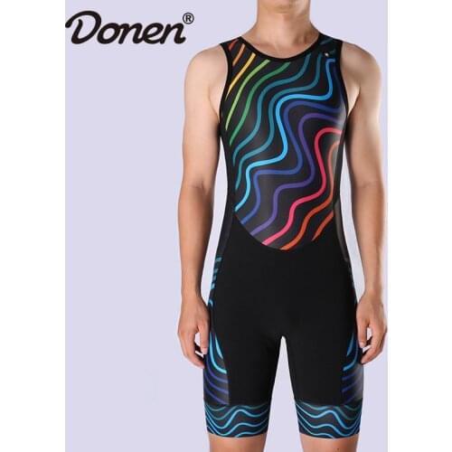 Dane cycling jersey Spring and summer triathlon suit Italian imported fabric competition suit Swimming sleeveless one-piece suit
