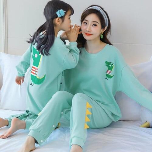 TUONXYE Family Matching Parent-child Dinosaurs Pajamas Cotton Children Women Bodysuit Kids Homewear Fashion PJS Set Nightwear