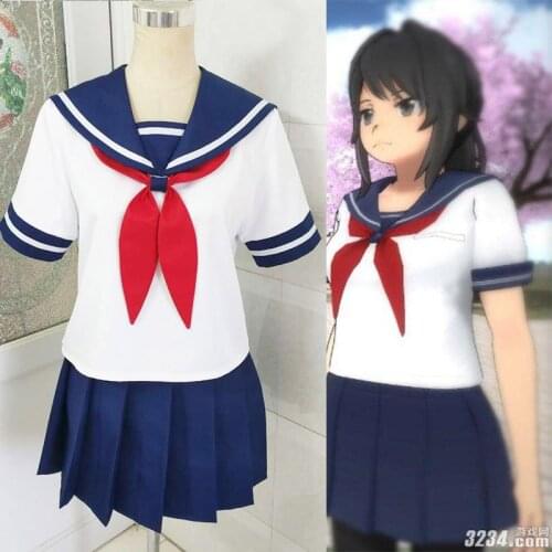 Yandere Simulator Ayano Aishi Yandere-chan Cosplay school uniform customized any size