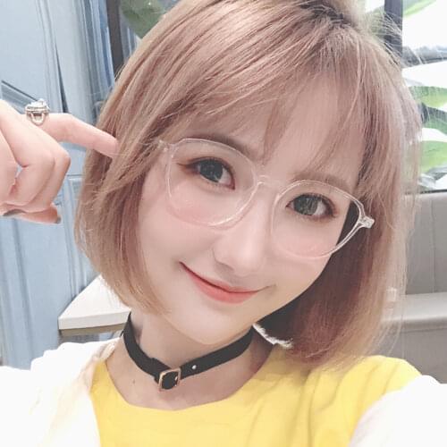 Womens Round Myopia Glasses Frame Transparent Decorative Glasses Frame Ultralight Optical Prescription Glasses Frame 3283