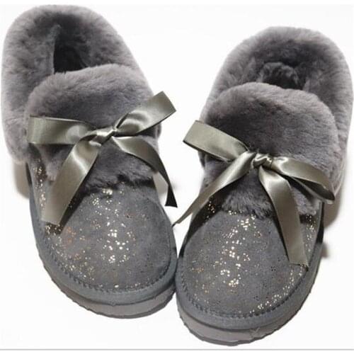 Women Boots Winter Boots Australia Fashion Warm Brand Genuine Leather Snow Boots For Woman Shoes Botas Mujer Size 34-40