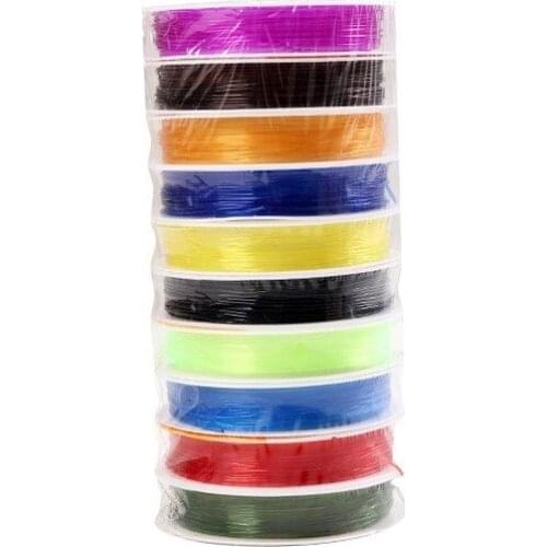 10pcs 6meters/roll 0.8mm Diameter Crystal Elastic String Beading Elastic Stretch String for Jewelry Making DIY Craft