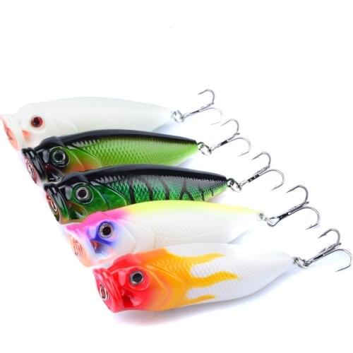 2pcs Topwater Popper Fishing Lures 3D Eyes Crankbait Wobbler Fishing Tackle 8cm 14g Hard Baits Wholesale