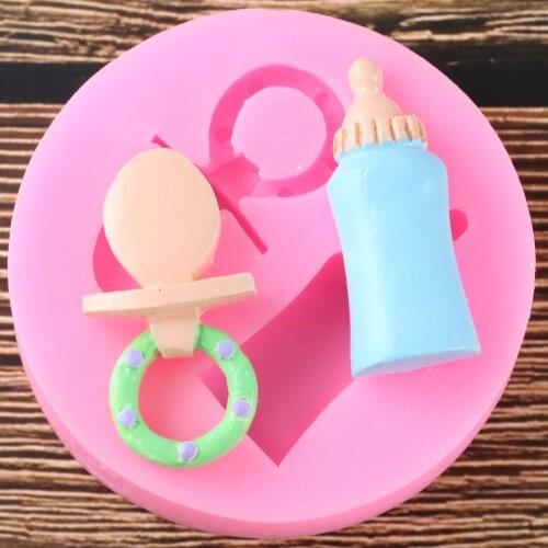 3D Fondant Cake Silicone Mold Kitchen Candy Baby Bottle Silicone Fondant Mold Cake Decorating Baking Mold