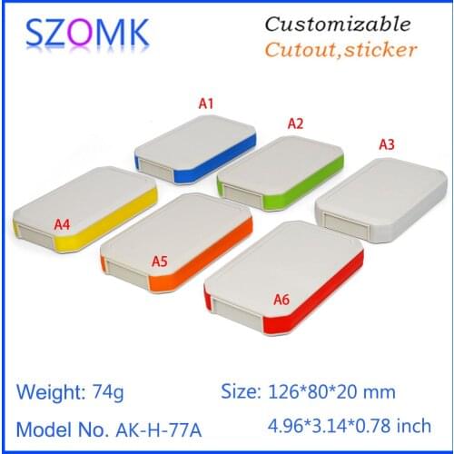 4 pcs 126*80*20mm IP65 2xAAA electronics plastic enclosure for pcb design control housing szomk plastic battery enclosure device
