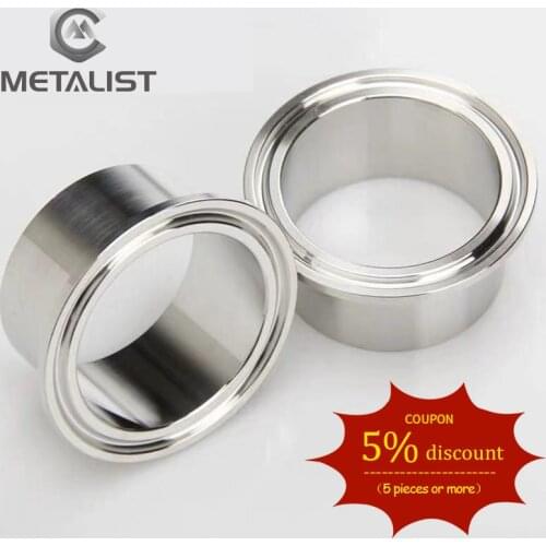 METALIST High Quality 19MM-89MM OD 1pc SS304 Stainless Steel Sanitary Pipe Weld Ferrule Tri clamp Type