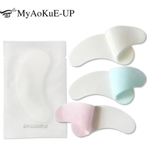 50pairs Hot Mix Colors Eyes Paper Patches Under Eye Pads Pearl Eye Tips Sticker Wraps Eyelash Extension Make Up Tool Left&Right