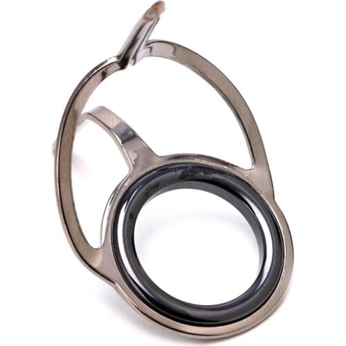 55KD 8Pcs 6# - 30# Stainless Steel Eye Rings Fishing Rod Guides Tips Line Repair Kit