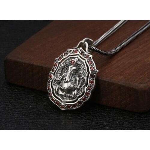 925 Sterling Silver elephant Ganesha pendant charm decorate necklace bracelet keyring... jewelry A5086