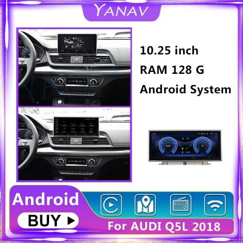10.25 Inch Android Car Radio Head Unit For Audi Q5L 2018 High Version Auto Stereo Receiver Multimedia Player GPS Navigation
