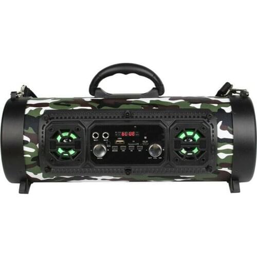 Wireless Bluetooth High-power 15W Music Barrel Speaker Waterproof Portable Speakers Treble Bass Controls For Outdoor