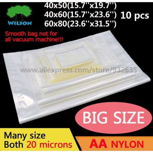 4 mil XL-Biggest Size Shiny Clear PA Bag Vacuum Super Smell Barrier Food Storage 10 Pcs Locks in Moisture Food storage