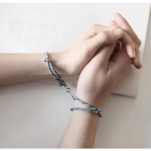 Trendy 2pcs/set Couple Bracelet For Lovers Creative Mountain Sea Matching Braslet Valentines Day Present Adjustable Pulseras