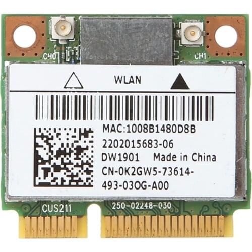 For DELL DW1901 AR5B22 Wireless Dual Band Half Mini PCI-E WiFi Bluetooth4.0 Card