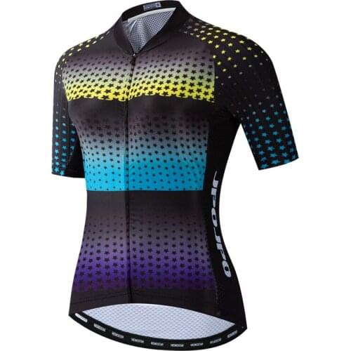 JPOJPO Women Cycling Jersey Top Summer Short Sleeve Racing Bicycle Clothing Breathable MTB Bike Jersey Shirt Maillot Ciclismo