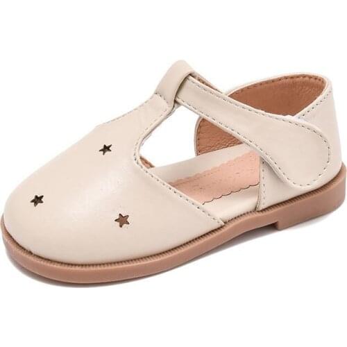 CMSOLO Leather Shoes Toddlers Girls Fashion Spring Summer Kids Shoes Breathable Simple Leather Soft Bottom Leather Shoes