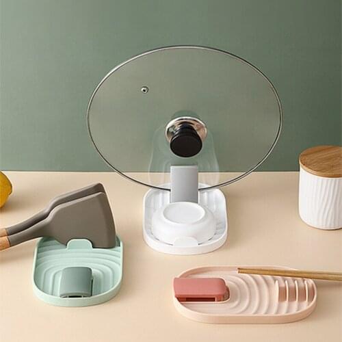Kitchen Spatula Lid Racks Household Cooking Dishes Spatula Mat Kitchen Storage Rack Plastic Lid Holder Spoon Holder