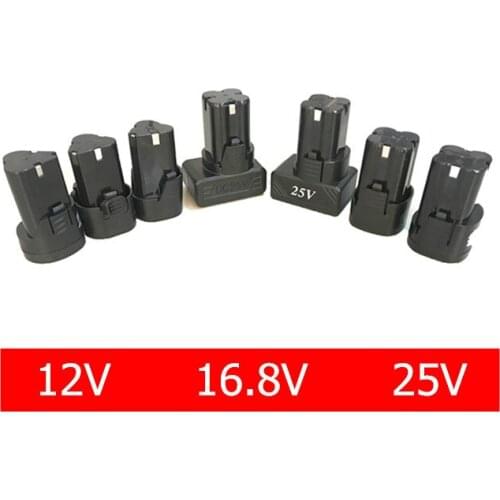 25V 21V 16.8V 12V 18650 Lithium Li-ion Battery For Cordless Screwdriver Electric Drill Battery Power Tools Charger Battery 3.7V