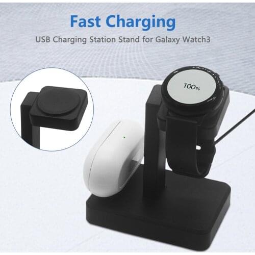 For Samsung Galaxy Fast Charger For Galaxy Watch 3 Active 1 2 Magnetic Charging Dock Station Cable 40/41/45mm Watch Adapter