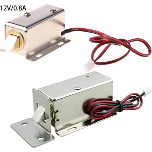 DC12V DC12V 0.8A Metal Electric Magnetic Lock Solenoid Door Storage Cabinet Bolt Drawer File Electronic Lock Access Control