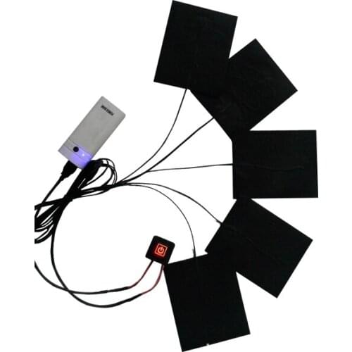 5V USB Connector Mobile Power Pack Battery Operated Warm Heating Pad Heating Element For Heated Jacket With Controller