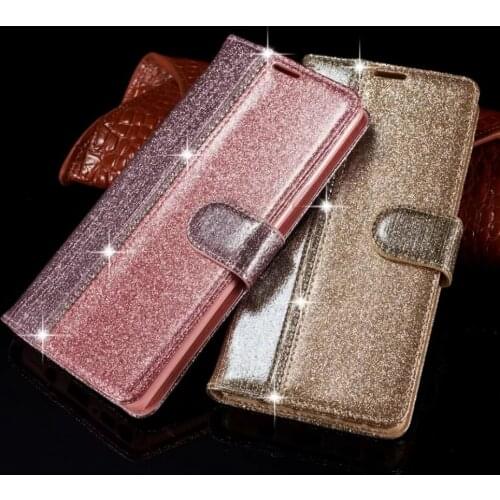 Fashion Splice Bling Diamond Flip Wallet Card Slot Holder Glitter Leather Case Cover For Iphone 11 Pro XS Max XR X 8 7 6 6S Plus