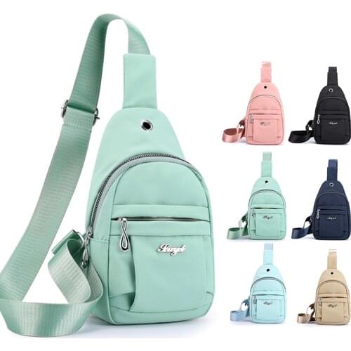 Women Nylon Waist Bag Female Belt Bags Fashion Ladies Shoulder Crossbody Bag Multifunctional Chest Bag Fanny Pack Shoulder Bag
