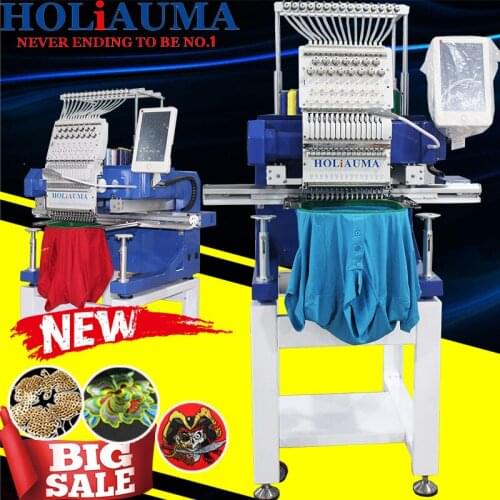 NEW single head embroidery machine HO1501N hat t-shirt flat 3d logo embroidery machine cheap prices with 15 colors
