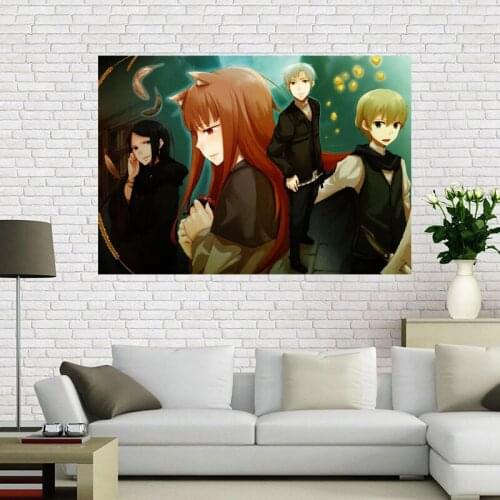 NEW Spice And Wolf Anime Poster HD Print Canvas Fabric Posters Home Room/Bar/Cafe Decor Wall Pictures Art Big Size No Frame 12.2
