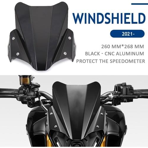 New Motorcycle Windshield CNC Aluminum Windscreen Motorbike Deflector For YAMAHA For MT09 For MT-09 For MT 09 2021