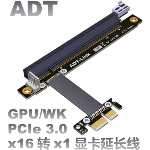 Gen3.0 PCIe Riser Card 1x to 16x Adapter No need USB , PCI-E x1 x16 GPU Riser Adapter for Bitcoin Mining NVIDIA AMD Card