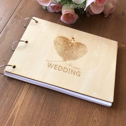 Personalized GuestBook Calligraphy Alternative Guestbook Custom Names and Date Wedding Journal A5size,Love fingerprint Guestbook