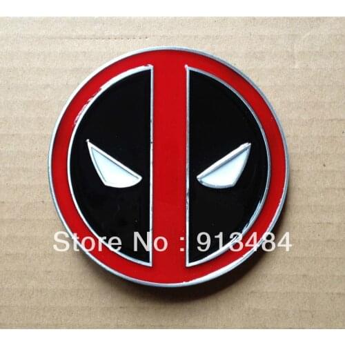 Fashion deadpool belt buckle with pewter finish FP-03304 suitable for 4cm wideth belt with continous stock free shipping