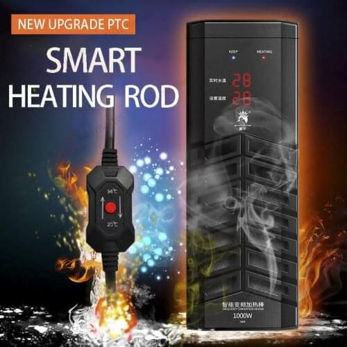 PTC LED Display PTC Aquarium Heater Explosion-proof Water Heater Rod for Marine Tropical Fish Tank Reef Drop Shipping