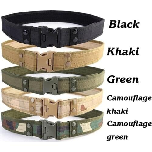 New Army Style Combat Belts Quick Release Tactical Belt Fashion Men Canvas Waistband Outdoor Hunting 5Colors Optional 130cm