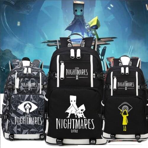 Anime Little Nightmares 2 Backpack Cosplay Student Canvas Schoolbag Travel Bags