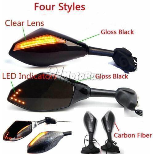 LED Integrated Side Mirrors Motorcycle Turn Signal Mirrors For Ducati Monster 620 696 750 796 900 1000 1100 S2R