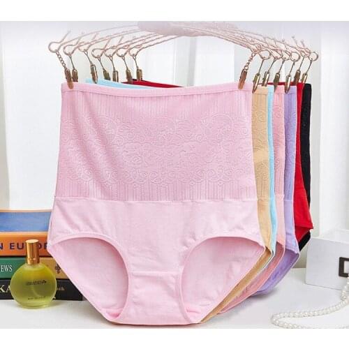 Jian Peng organic cotton panties seamless high-rise underwear women lace panties femme comfort plus material period panty