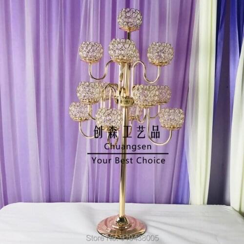 Flower Vase Gold Candle Holders Wedding Decorations,Table Centerpiece Iron Flower Rack Party Decor Metal Candlestick Party Favor