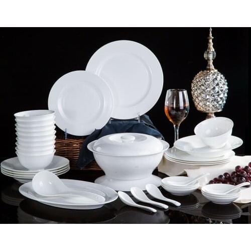 Party Minimalist Dinning Table Plate Sets Food Ceramic Plates Dinner Set Porcelain Talerze Obiadowe Breakfast Dinnerware DL60PZ