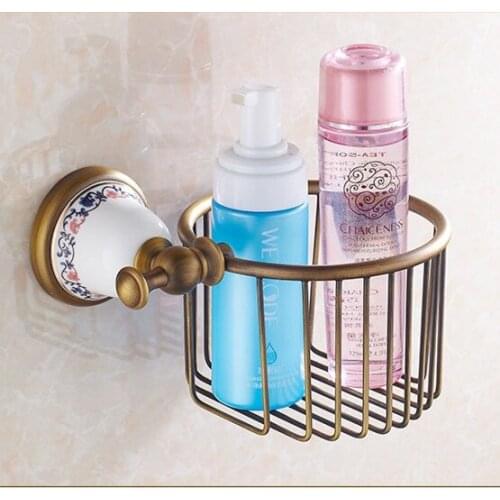 Vintage Creative Ceramic Design Antique Bronze Toilet Paper Holder/Bronze Paper Towel Holder,Roll Holder&Bathroom Storage Basket