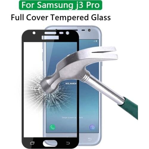 Full Gule Screen Protector Tempered Glass For Samsung Galaxy J3 Pro Explosion-proof Protective Glass Film for Samsung J3 Pro
